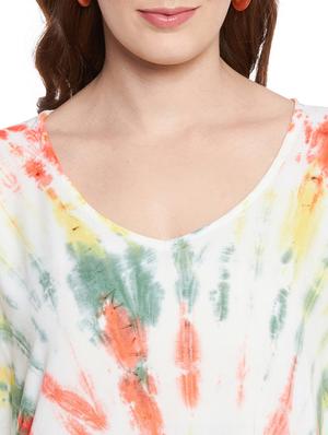 v-neck tie & dye kaftan dress - 18316642 - Standard Image - 4