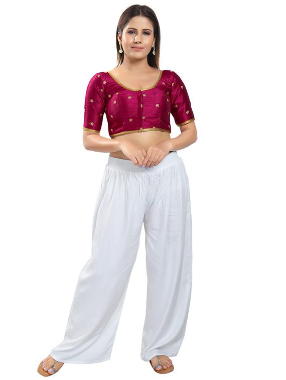 pink silk embroidered blouse - 18317004 - Zoom Image - 4