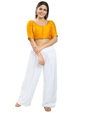 yellow silk embroidered blouse - 18317005 - Standard Image - 4