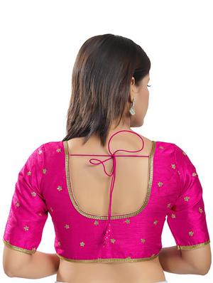 pink silk embroidered blouse - 18317008 - Standard Image - 3