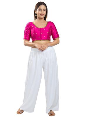 pink silk embroidered blouse - 18317008 - Standard Image - 4
