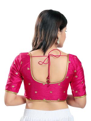 pink silk embroidered blouse - 18317012 - Standard Image - 3