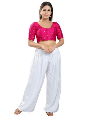 pink silk embroidered blouse - 18317012 - Standard Image - 4