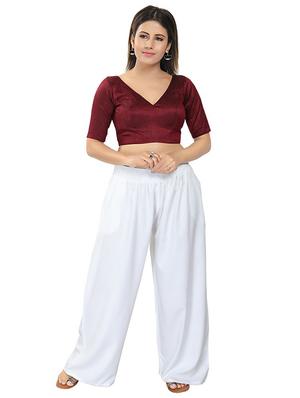 red silk solid blouse - 18317024 - Standard Image - 4