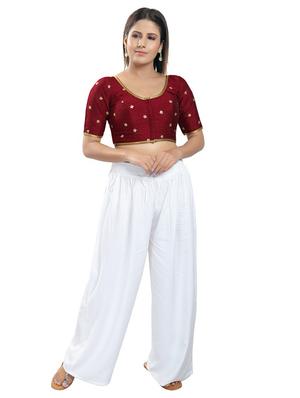 red silk embroidered blouse - 18317031 - Standard Image - 4