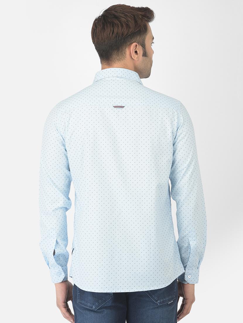 light blue printed casual shirt - 18317062 - Zoom Image - 3