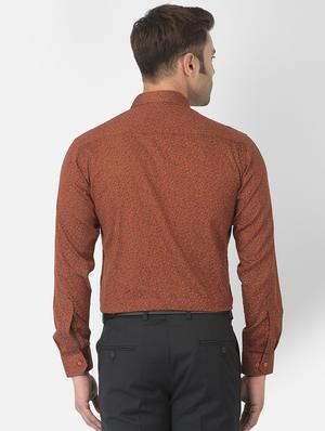 brown printed formal shirt - 18317073 - Standard Image - 3