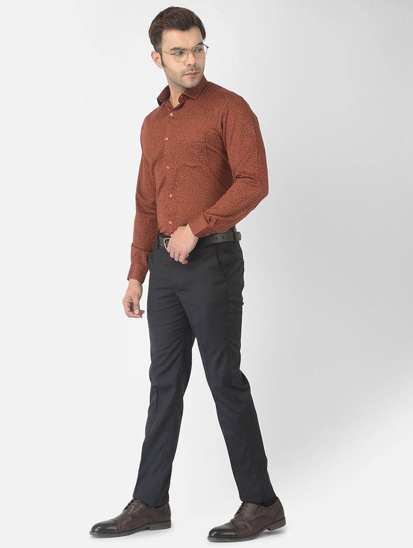 brown printed formal shirt - 18317073 - Zoom Image - 4