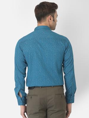 blue printed formal shirt - 18317074 - Standard Image - 3