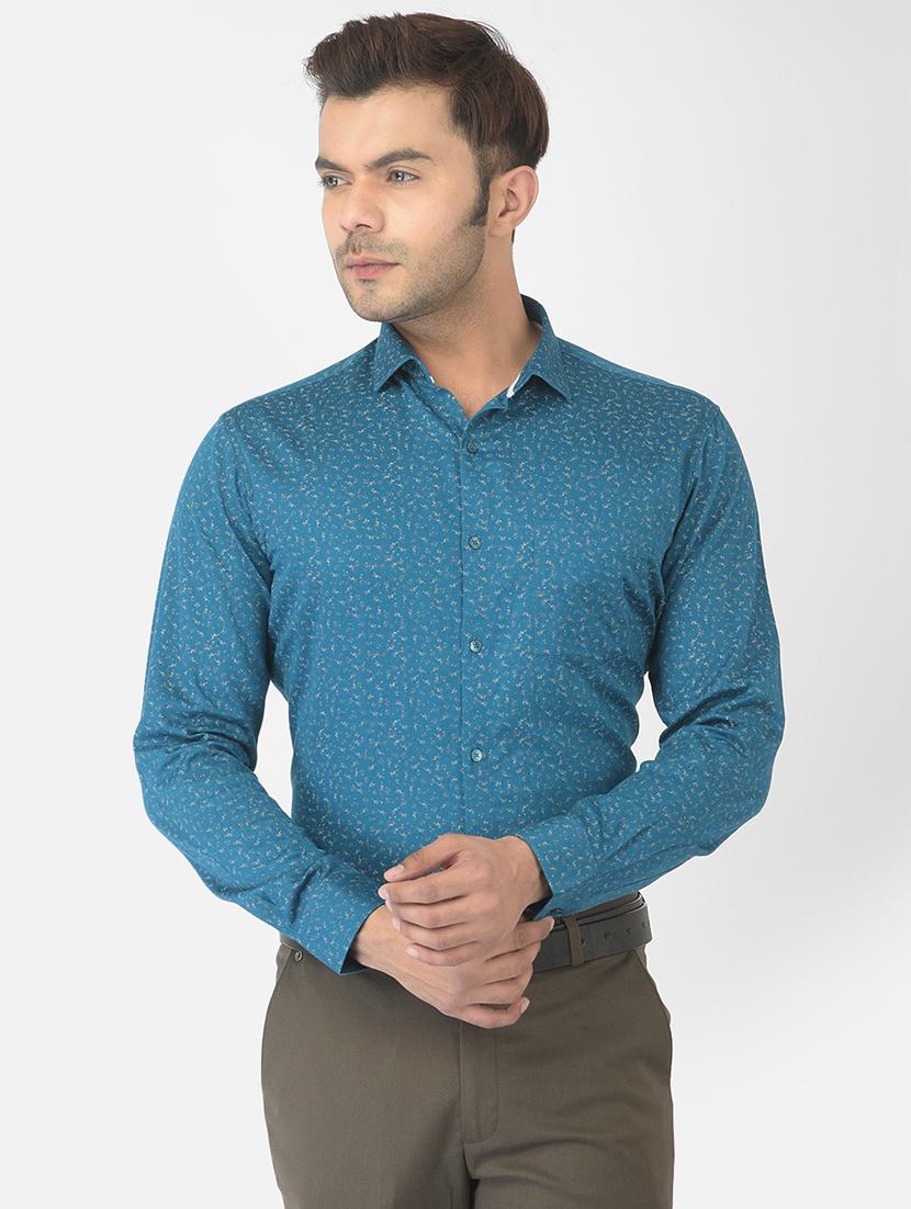 blue printed formal shirt - 18317074 - Zoom Image - 1