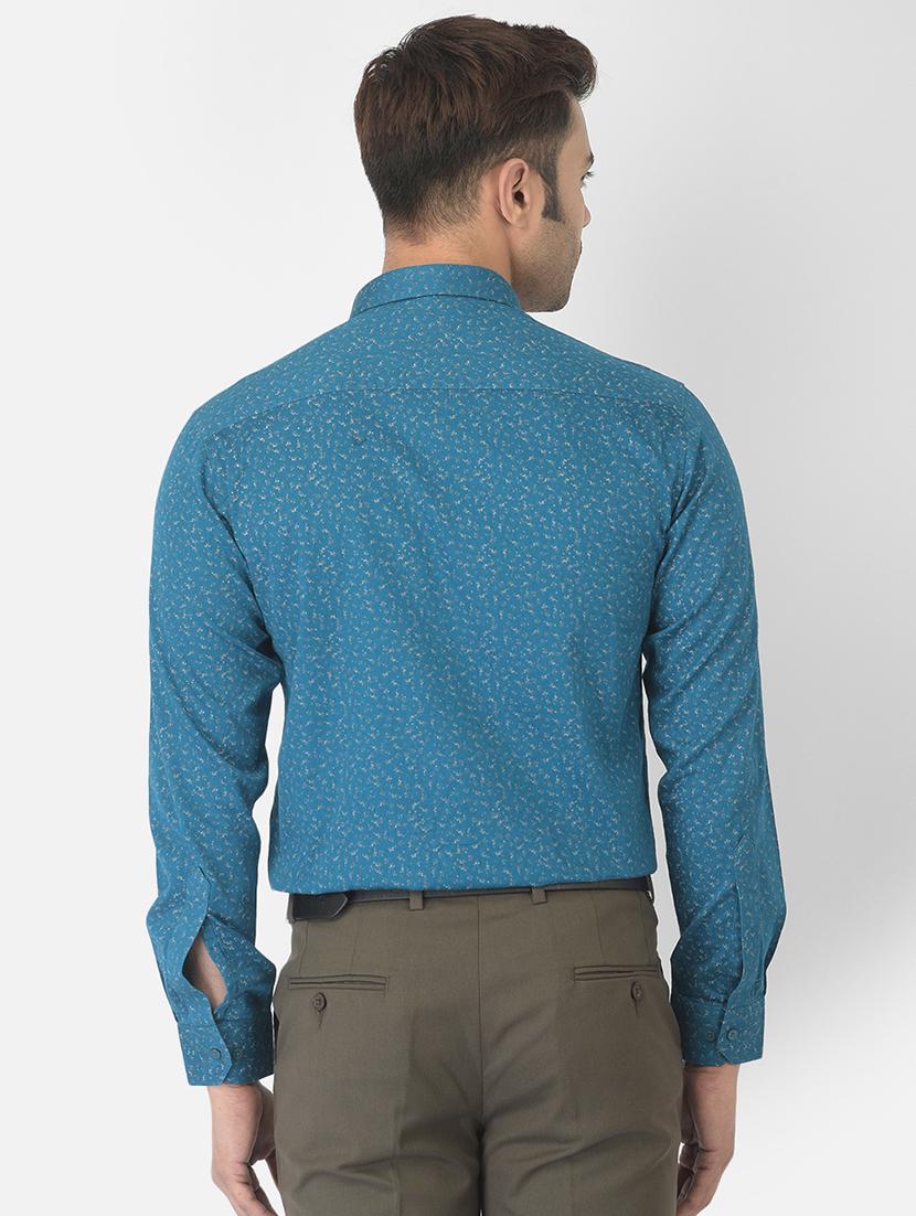 blue printed formal shirt - 18317074 - Zoom Image - 3