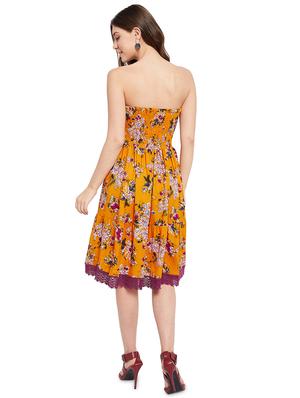 smocked floral off shoulder dress - 18317397 - Standard Image - 3