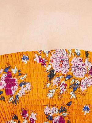 smocked floral off shoulder dress - 18317397 - Standard Image - 4