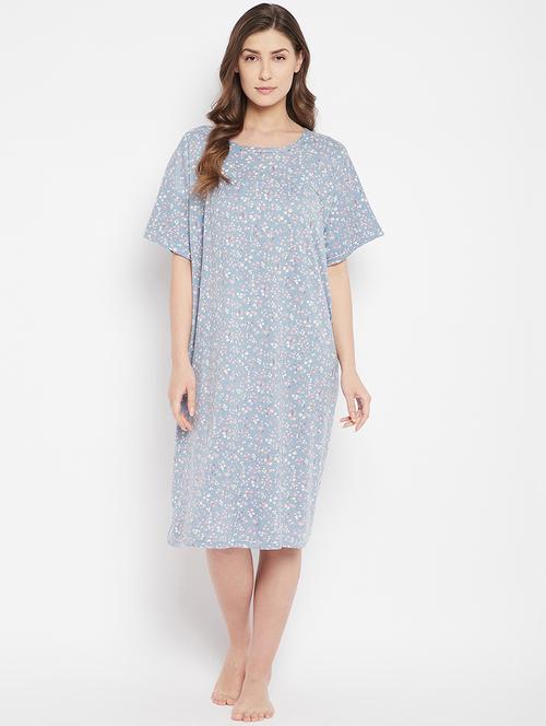 round neck printed sleepshirt - 18317461 - Very Small Image - 1