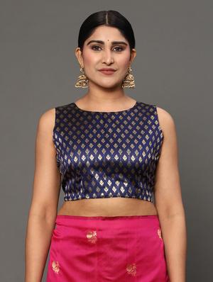 pink art silk banarasi saree with blouse - 18317552 - Standard Image - 5