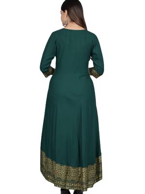 green rayon gown - 18317633 - Standard Image - 4