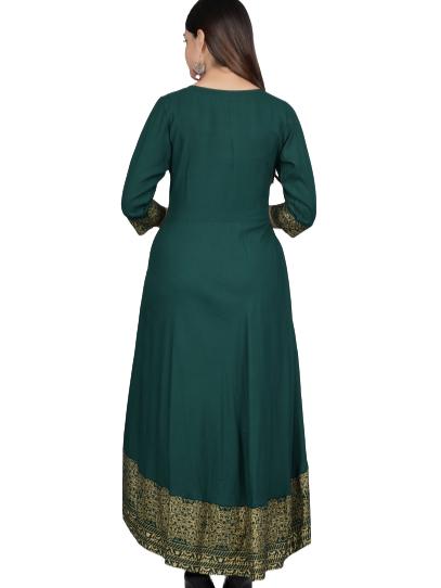 green rayon gown - 18317633 - Zoom Image - 4