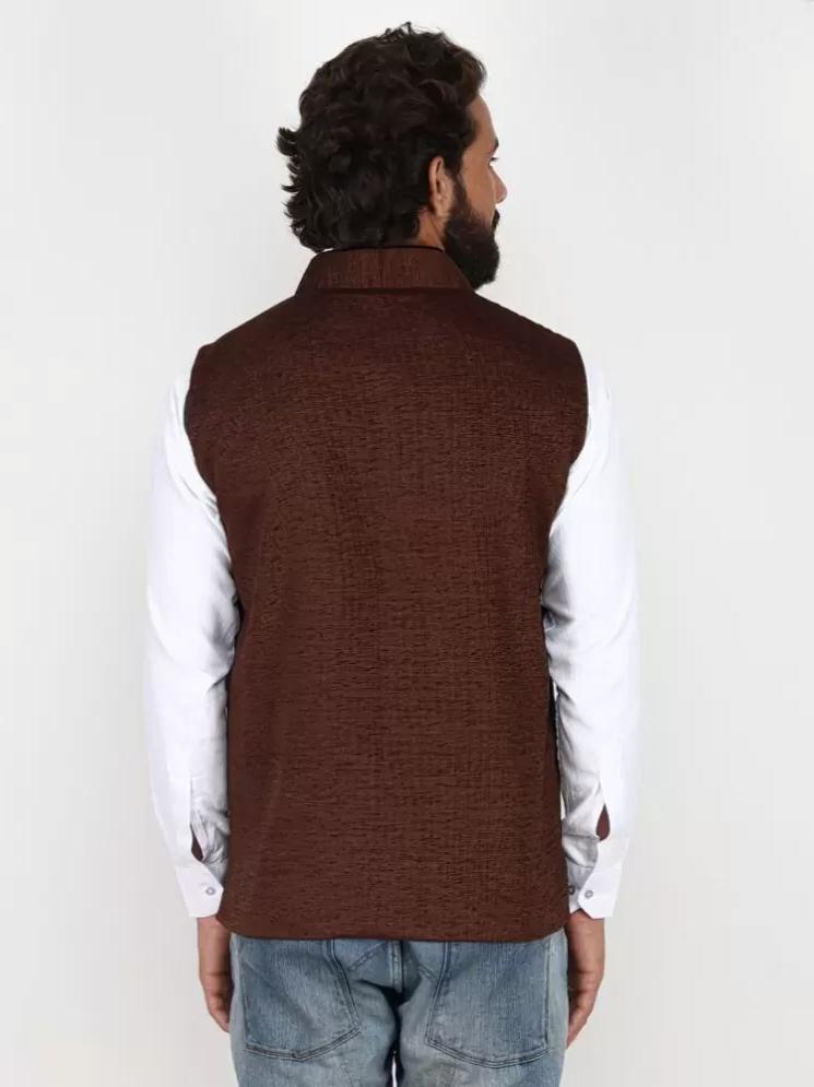 men's velvet waist coat sleeveless brown - 18317674 - Zoom Image - 2