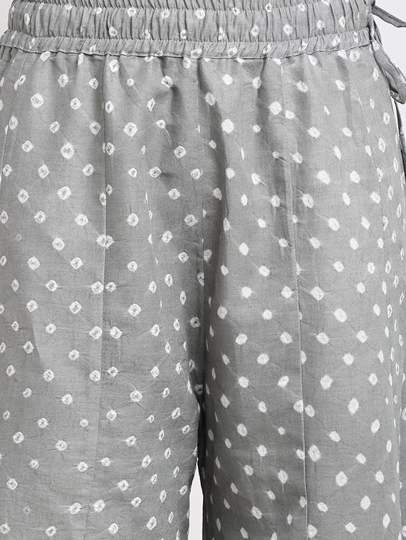 grey cotton flared palazzo - 18318026 - Zoom Image - 5