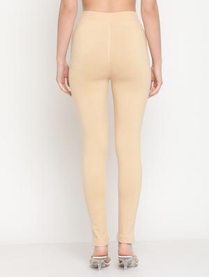 beige cotton leggings - 18318953 - Standard Image - 3