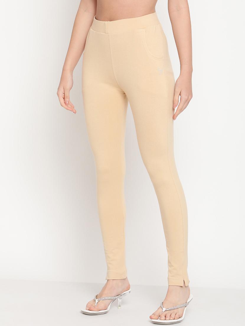 beige cotton leggings - 18318953 - Zoom Image - 2