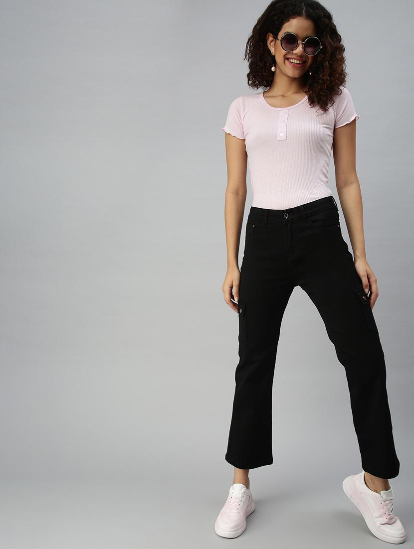 mid rise solid denim jean - 18319655 - Zoom Image - 4