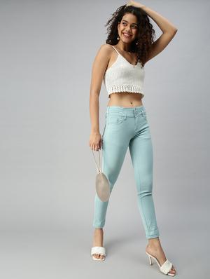 mid rise solid denim jean - 18319657 - Standard Image - 4