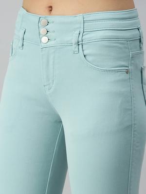 mid rise solid denim jean - 18319657 - Standard Image - 5