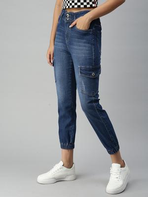 high rise stone washed jeans - 18319675 - Standard Image - 2