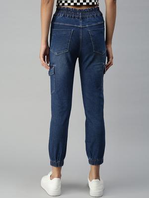 high rise stone washed jeans - 18319675 - Standard Image - 3