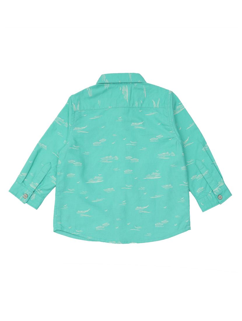 sea green printed shirt - 18319859 - Zoom Image - 2