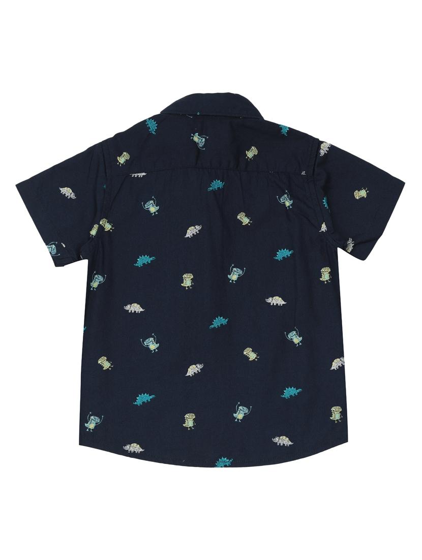 navy blue printed shirt - 18319863 - Zoom Image - 2