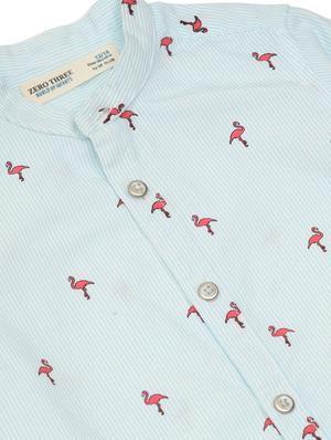blue printed shirt - 18319868 - Standard Image - 3