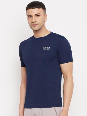navy blue solid t-shirt - 18320912 - Standard Image - 2