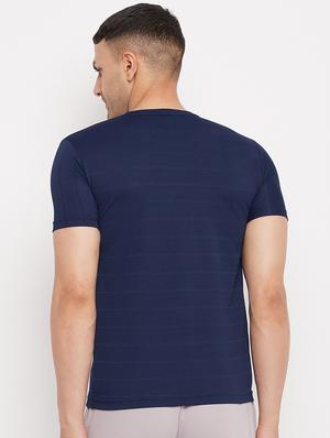 navy blue solid t-shirt - 18320912 - Standard Image - 3