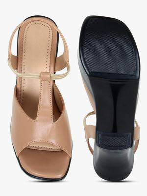 beige back strap sandal - 18320954 - Standard Image - 4