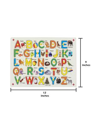 multi colored learning toys that helps develop eye and hand coordination, fine motor skills, imagination prereading skills. great for teaching letters, numbers, math, counting colors. pieces are sturdy wooden colorful rainbow blocks attract children's attention they will enjoy this puzzles. gift set - 18321275 - Standard Image - 3