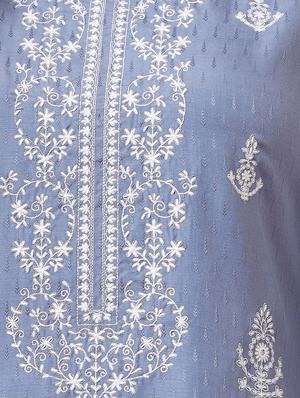 grey straight kurta - 18321361 - Standard Image - 4