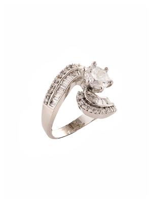 white brass finger ring - 18321672 - Standard Image - 3