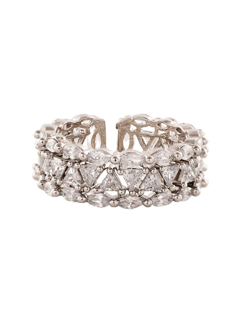 white brass finger ring - 18321676 - Zoom Image - 2