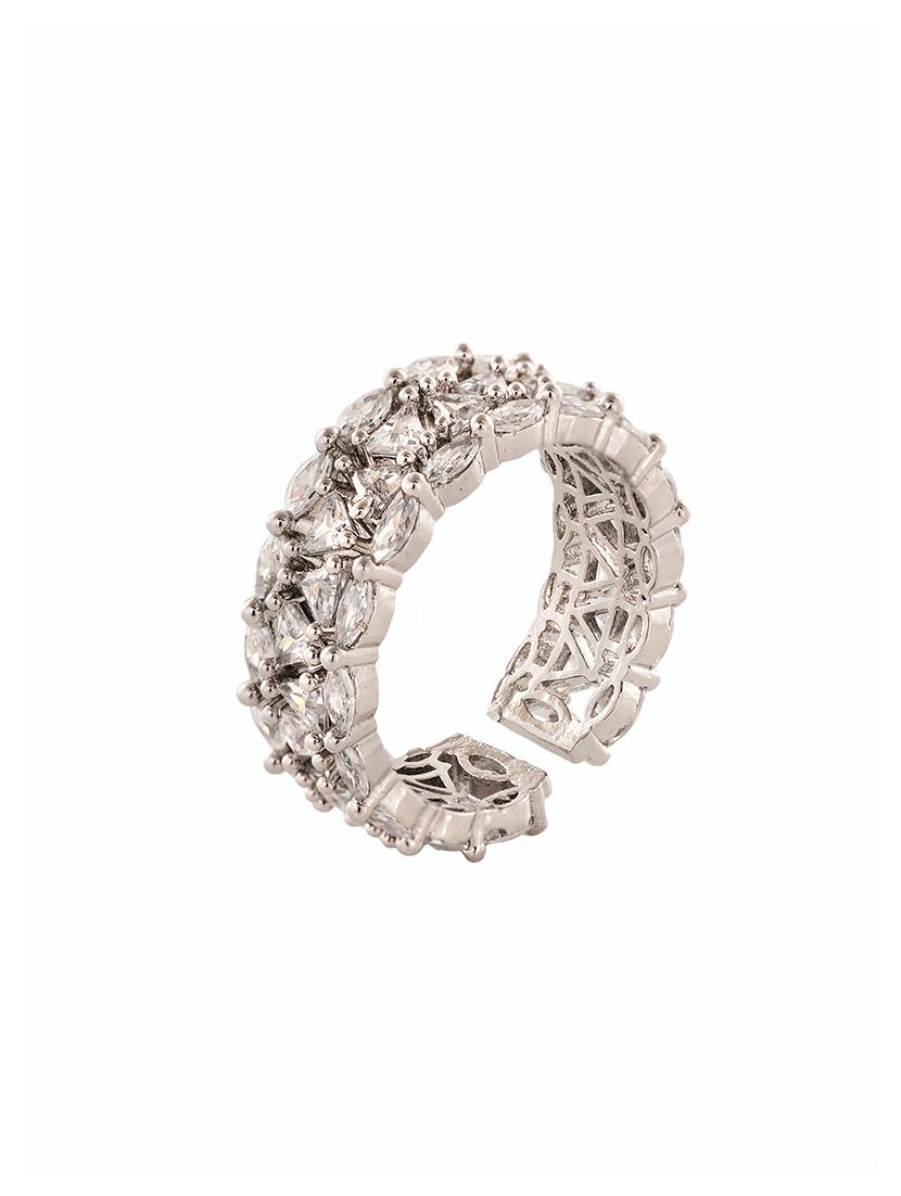 white brass finger ring - 18321676 - Zoom Image - 3