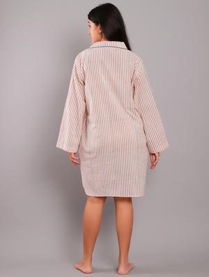 shirt collar striped sleepshirts - 18322398 - Standard Image - 3