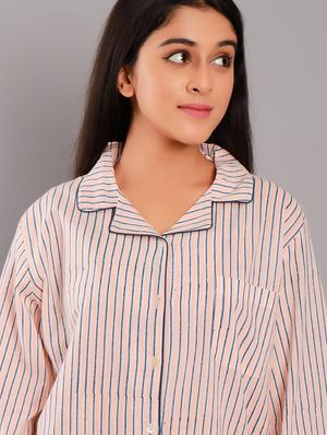 shirt collar striped sleepshirts - 18322398 - Standard Image - 4