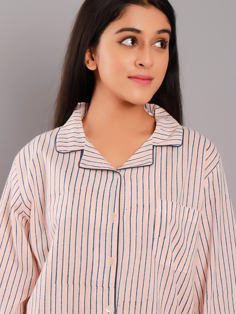 shirt collar striped sleepshirts - 18322398 - Zoom Image - 4