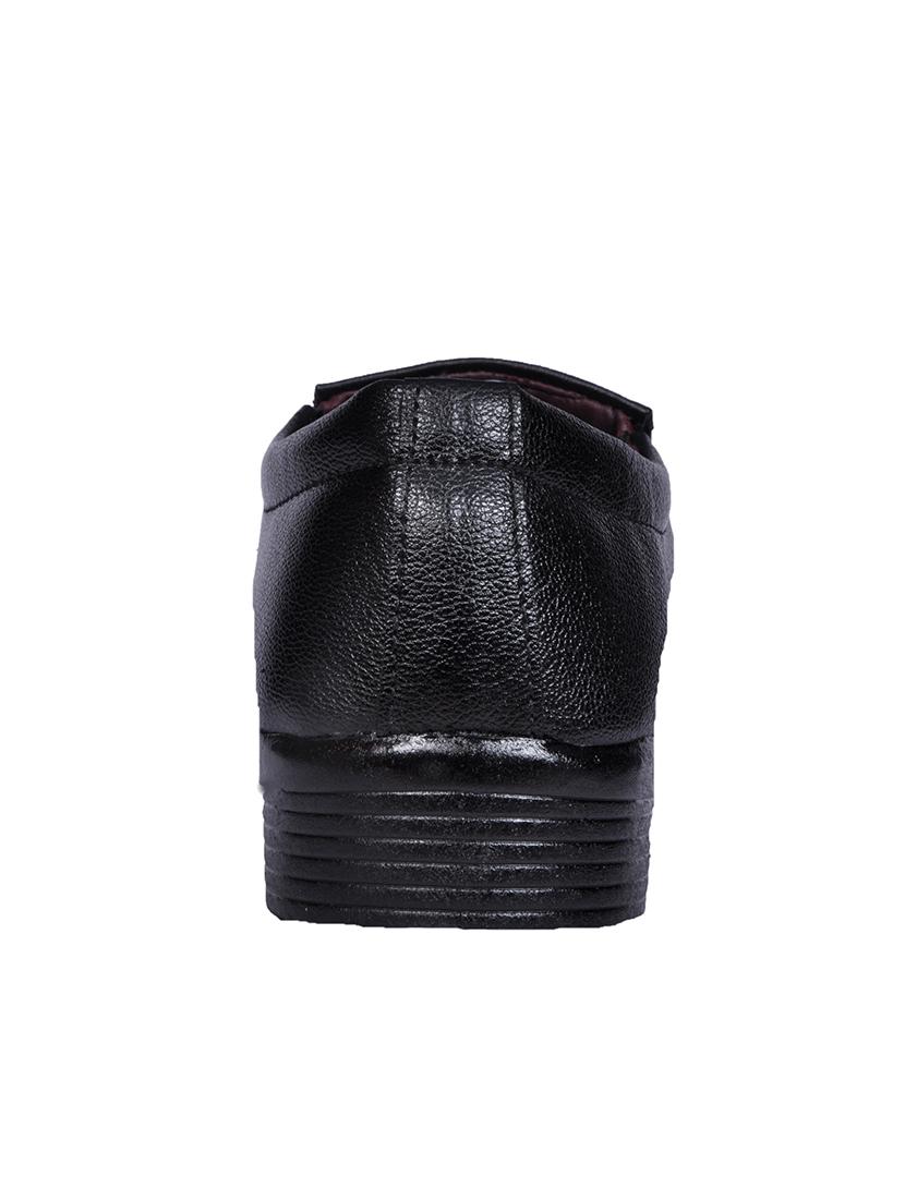 black synthetic slip on formal shoes - 18322473 - Zoom Image - 3