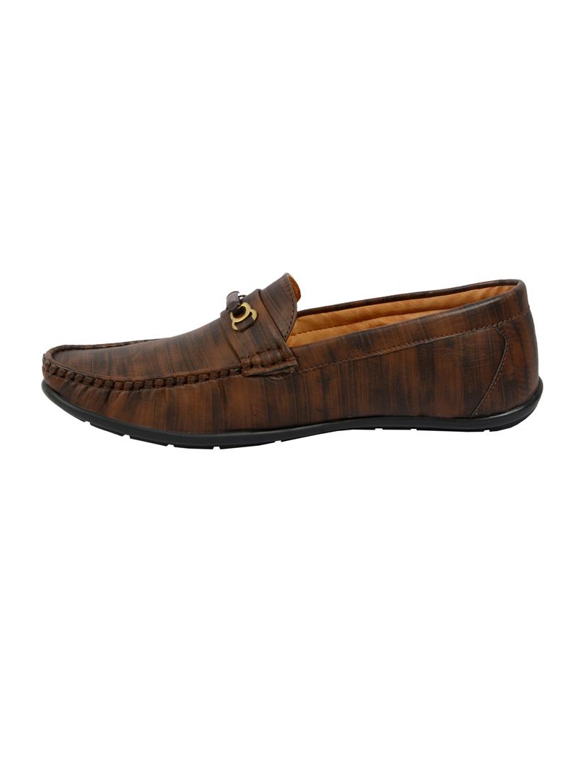 brown synthetic slip on loafers - 18322514 - Zoom Image - 2