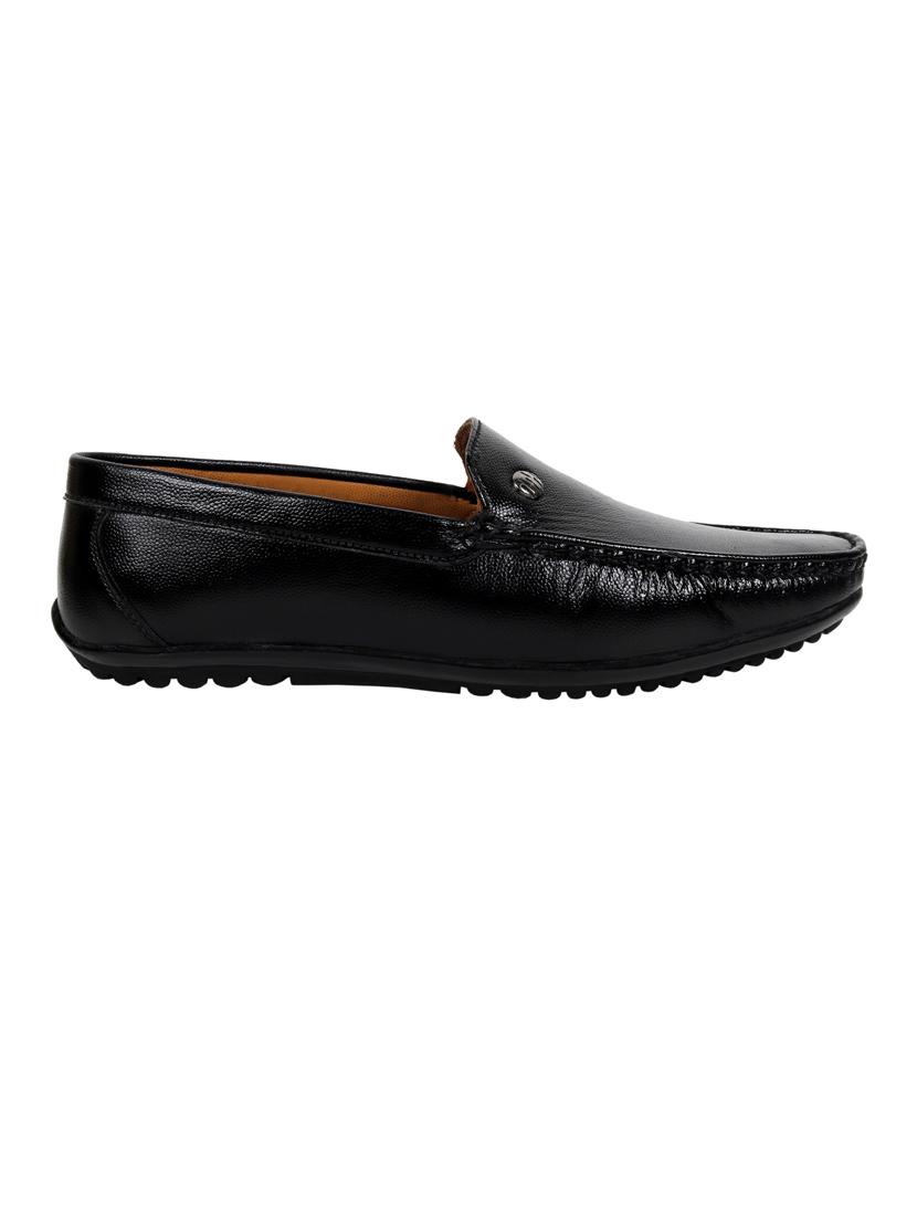 black synthetic slip on loafers - 18322516 - Zoom Image - 2