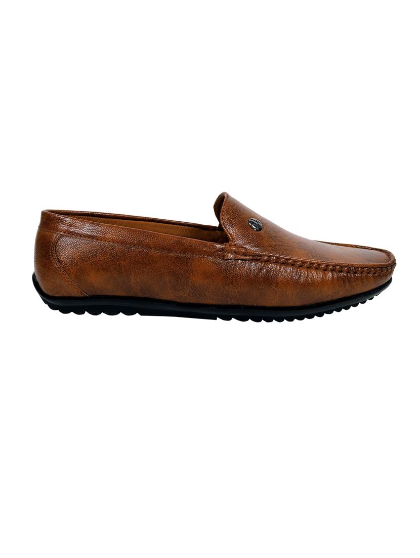 tan synthetic slip on loafers - 18322518 - Zoom Image - 2