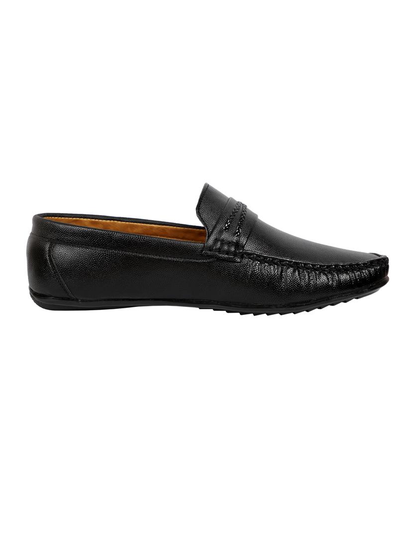 black synthetic slip on loafers - 18322520 - Zoom Image - 2