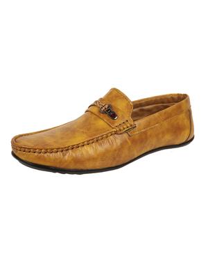 yellow synthetic slip on loafers - 18322523 - Standard Image - 3